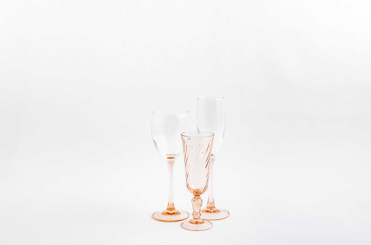 Hélène Millot - Pink Stem Wine Glass