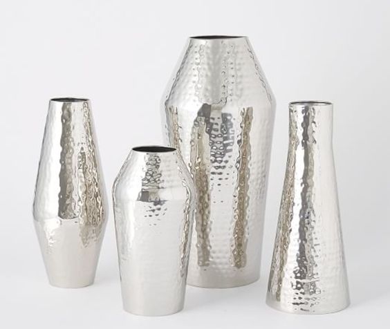 Hélène Millot - Grey & Metallic Mix Vases